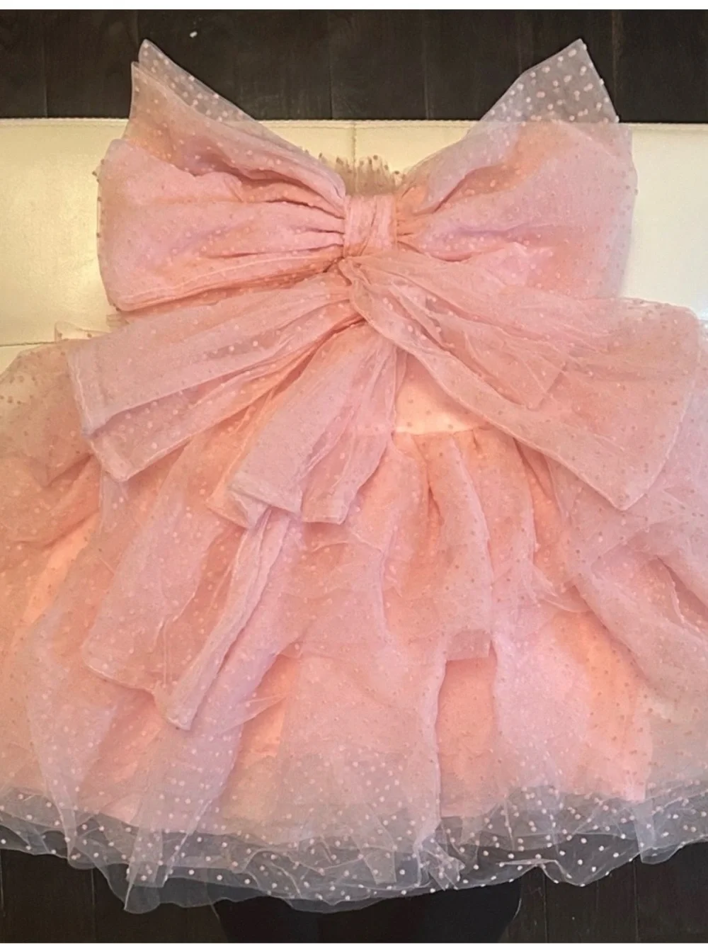 Lola + The Boys DREAM BOW MINI TULLE DRESS